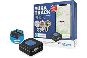 YUKAtrack Pocket GPS Tracker mit Akku - SOS Funktion - Personen, Senioren, Kinder, Tiere - SIM+Datenflat inkl. Europaweite LIVE Ortung, Komplettset: Kein ABO, ohne Vertrag, Sofort Einsatzbereit