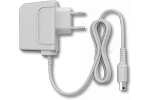 FLLAGG20 1X Laddare kompatibel med Nintendo 3DS 2DS DSi 3DS XL EU Charger | Ingång 100-240V utgång 4.6V 900 mA 110 Cm kabel kompatibel med Nintendo 3DS 2DS DSi 3DS XL nätadapter Charger Power Adapter