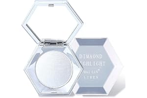‎TITIMORE TITIMORE Face Highlighter Palette Gesicht Körper Wange Highlighter Glitzer Diamond Shimmer High Pigment Shiny Powder Longwear Makeup Ultra-Smooth Radiant Illuminator 80ml(#01 Pearl White)