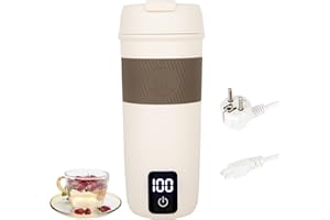 GOOPOOL Bollitore Elettrico Portatile, 350 ML Bollitore da Viaggio, Bollitore Portatile Elettrico, con Display LCD per Tè Caffè Latte