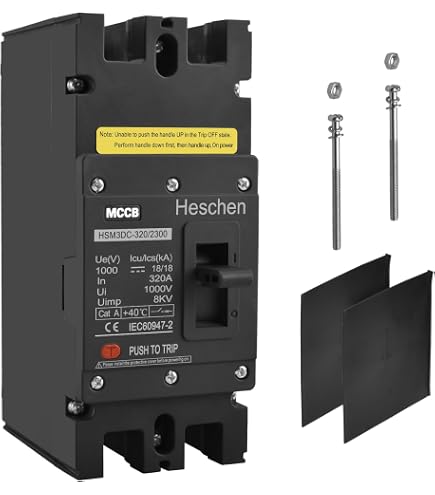 Disyuntor 2P 500V 160A CC: Interruptor Aislador Solar Fotovoltaico Con Protección Sobrecorriente (caja Moldeada)
