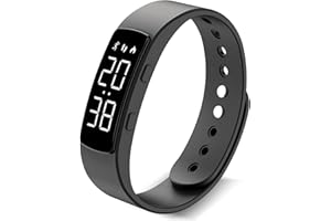 VEGOATY Schrittzähler Uhr ohne Bluetooth, Wasserdicht Fitness Tracker Armband Kalorienzähler für Damen und Heren, Tracker Fitnessuhr mit Schrittzähler Kalorienzähler,Schlafüberwachung