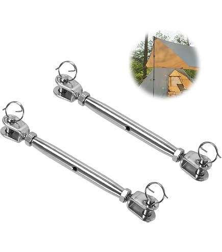Gancio A Vite Con Corpo Aperto In Acciaio Inox 304 - M4 ~ M24 - Per Tenditori E Fissaggi
