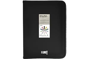 Grafoplas - Carpeta Anillas a4 con Cremalleras A4+, Negro, 4 Anillas 25mm, Incluye Compresor Plástico, Colección Papeleria Like, Material Polipropileno, Perfecto Material Escolar