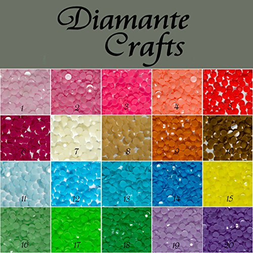 500 3mm Diamante Candy Coloured Pastel Neon Rhinestone Nail Body Art Gems - Choose you colour (5 - Red)
