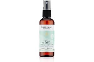 Tisserand Aromatherapy - Total De-Stress - MoodFix Mist - Orange, Geranium, Nutmeg - 100% Natural Pure Essential Oils - 100ml - Calming Mist Spray