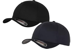 HLKAUF 2er Flexfit Unisex Wooly Combed Cap Baseball Caps graue Unterseite S M L XL XXL Basecap Mütze