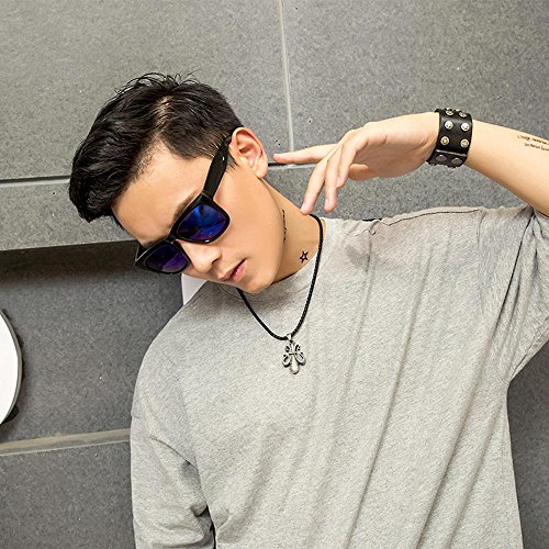 Aoligei-Mode-accessoires-Europe-et-ltats-Unis-bijoux-Scout-alliage-Collier-Fleur-Mtalique-ornements-simples-hommes
