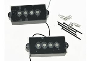 KAISH Czarne 4-strunowe przetworniki basowe Alnico V Vintage Sound P Bass Pickup do precyzyjnej gitary basowej P