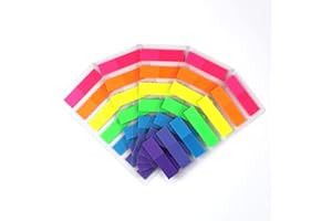 AIDQXBAOER 700 Stücke Haftstreifen Haftmarker Film Textstreifen Klebezettel Klebemarkierungen Kleine Fahnen Haftnotizen Tabs Beschreibbare Etiketten（7 Farben）