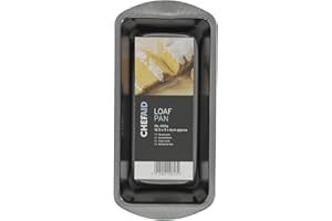 Chef Aid Moule à Pain Rectangulaire Antiadhésif 450 g, 16,5 x 7 x 5 cm, Idéal pour Pain, Pâtisseries et Gâteaux, Compatible Lave-Vaisselle, Réfrigérateur et Congélateur, Noir