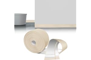 LIHIQIYA Rodapiés Flexible Autoadhesivo, 18M Rodapie PVC Adhesivo, Zocalos Autoadhesivos, Embellecedor Encimera Cocina, Rodapié Plegable Cinta para Cocina Baño, Zocalo de Cocina, Beige, 50x20mm