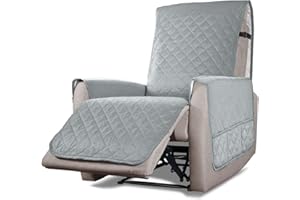 VanderHOME Funda Sillon Relax reclinable Elastica Completo Protector para Sillón Reclinable Cubierta Protectora Sillon Funda Universal Funda Sillon 1 Plaza L Gris Claro