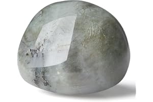 GUJOXILA 1.6"-2" Moonstone Crystal Large Healing Crystals Gemstones Tumbled Polished Moonstone Crystals Stones Pocket Spiritual Reiki Divination Meditation Purple Plam Stone 1pcs