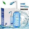LRK Neti Pot Sinus Rinse Kit – 300ml BPA-Free Nose Cleaner with 10 Salt Packets & Stickers for Adults & Kids