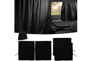 JETCLOUD Car Divider Privacy Curtains Car Seat Partition Curtain Sun Shade Side Window Covers Universal Van Cabin Privacy Curtains Sunshade Curtain for Privacy Car Camping(2pcs+partition curtain)