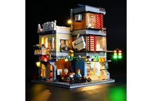 GEAMENT Set di Luci LED per Negozio degli Animali & Café – Kit di illuminazione Compatibile Con LEGO Townhouse Pet Shop & Café Creator 3 in 1 31097 (Modello di mattoncini non incluso)