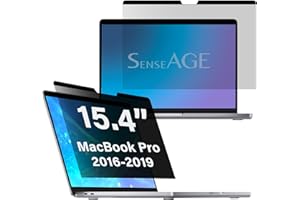 SenseAGE Magnetischer Blickschutzfilter für MacBook Pro 15,4 Zoll (2016-2019), Anti-Spy & Anti-Blaulicht Sichtschutzfolie, Laptop Privacy Screen Protector für MacBook Pro 15,4" Sichtschutz Filter