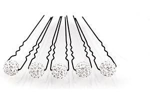 FLEXISTORE 5 Epingle à cheveux avec boule de strass - Accessoires cheveux mariage - Noire - Claire