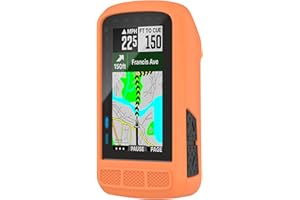 Maucoray Schutzhülle kompatibel mit Wahoo Fitness WFCC6 ELEMNT ROAM V2 Fahrradcomputer, weiches Silikon Bike GPS Protector Bumper Cover (Orange)