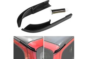 TDHLW Hardtop Deviatore di Pioggia ABS Estensioni per Grondaia dell'Acqua Pioggia Deflettore di Pioggia per Jeep Wrangler JK JKU 2011-2017, Accessori Esterni