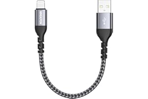 NINGKPOW Cavo iPhone Corto 50CM [Certificato MFi] Caricatore Carica Rapida Nylon, lightning, per iPhone 14/13/12/11 Pro Max/XS/XS Max/X/XR/8/8 Plus/7/7Plus/6s/6s Plus/6/5s/SE 2020