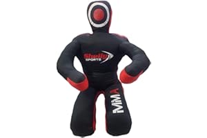 SHELLY SPORTS Shelly - Saco de boxeo brasileño BJJ JIU Jitsu, posición sentada, lucha libre, artes marciales, boxeo, karate, entrenamiento, lona, sin relleno