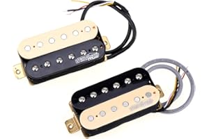 Wilkinson Vintage Tone Alnico 5 Overwound Open Style Humbucker pastillas Set para guitarra eléctrica, Zebra