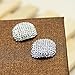 So Beauty 2 pcs Women's Metal Toe Nails Covers Decoration Rhinestone False Toenail Wrappers Silver
