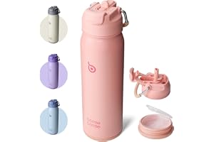 BOTTLE BOTTLE Insulated Water Bottle Stainless Steel 700ml（24oz） Bike Water Bottles with Straw and Adjustable Lid Daily Drink