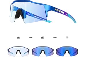KAPVOE Gafas de Ciclismo Fotocromáticas con TR90 Mujeres Hombres Niños Niñas Gafas de Sol Deportivas Mujeres Hombres K9023