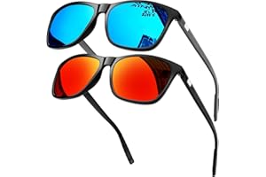 KANASTAL Alta Protección Polarizadas Gafas de Sol Unisex Aluminio y Magnesio Cuadradas UV400, Categoría 3