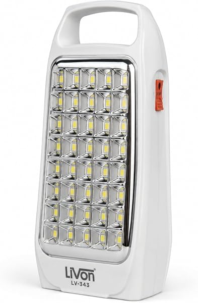 TEQO 40 Hi-Bright LED Emergency Light | Rechargeable Emergency Light for Home, 2 Stage of Brightness, Long Backup Battery | Floor Light- Study Lamp | Charger Li
