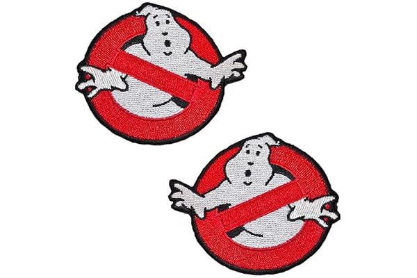 2 Pièces Tactique Ghostbuster Fantôme Emblème à Repasser ou à Coudre Militaire Patch pour Tactique Airsoft Cosplay Cycliste Vêtements Sac À Dos Uniforme Gilet Couverture Pour Chien