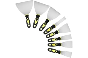 XIAOMOYU Couteau à Enduire, Spatules en Acier Inoxydable, Spatule Bricolage, Spatule Mastic, Spatule a Enduire- 8 Pcs
