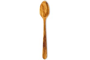 QUEPUEDOREGALAR Cuchara extra de madera olivo para cocinar, fabricada artesanalmente en España utensilio de cocina (31.5 cm)