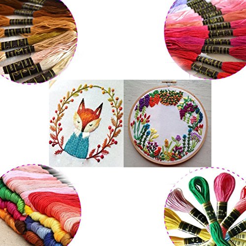 L ’s 50 PCS mehrfarbige Garnknäuel Stickgarn aus Polyester Baumwolle Kreuzstich Nähgarn - 8