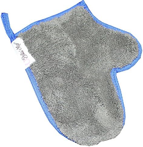 Tack Saver Charcoal Mitt with Blue Trim, One Size
