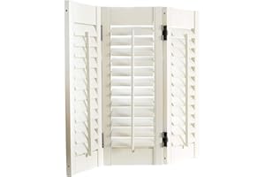 ‎LOBERON Loberon Shutter Ventura, individueller Sicht- und Sonnenschutz, verstellbare Lamellen, Dekoration, Wohn-Accessoire, Kiefernholz, weiß