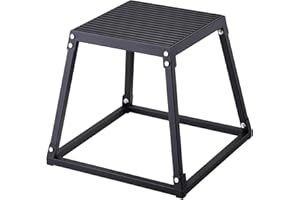 VEVOR Plyometrische Sprungbox, 458 mm Plyo-Box, Plyometrische Plattform Plyobox Schwarz, Rutschfeste Fitness-Übungs-Step-Up-Box für Heimtraining, Konditions-Krafttraining, Oberschenkel Trainieren