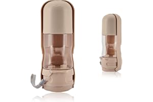 OHAANYY Bouteille d'eau Portable Pliable pour Chien avec Gamelle d'eau De 350 ML Et RéServoir De Nourriture De 80 ML, Convient pour Toutes Les ActivitéS De Plein Air avec Chiens Et Chats