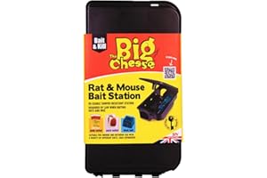 THE BIG CHEESE ALTUNA Trampa de Cebo para Ratones y Ratas - Reutilizable y Fácil de Limpiar - Compatible con Diferentes Tipos de Cebo - Cerradura con Llave - Medidas 22,6 x 12 x 7,6 - Control de Plagas - Dicoal