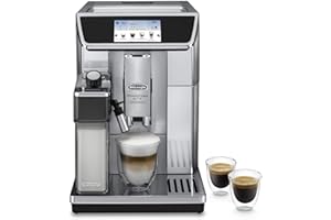 De'Longhi PrimaDonna Elite Experience ECAM650.85.MS, Machine à Café Grain Automatique, Buse vapeur pour Mousser le Lait, Machine à Expresso et Cappuccino, Connectable à L'App, Acier Inoxydable, Métal