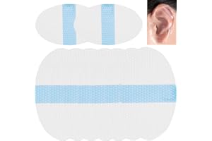OUBFUUY 30Pz. copriorecchie in Gel di silice Morbido per Doccia, Copertura Impermeabile del protettore dell'orecchio, Bende Elastiche Trasparenti, pellicole protettive Chiare Che Vestono Le (Blu)