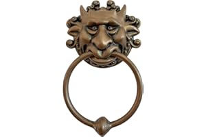 LLDDSS Door Knocker Antique Retro Design Door Knocker Decorative Maze DoorKnocker Wall Art Decorative Resin Craft Drop Ring Door Hanger Pull (Color : B)