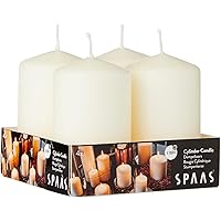 Spaas 8 Candele Rustiche Non Profumate, 70/130 Mm, ± 60 Ore, Avorio