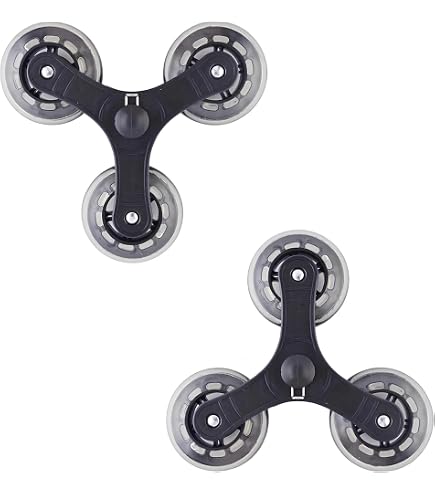 DIYEAH - Lot De 2 Roulettes De Remplacement Pour Caddie, Chariot Ou Panier, En Acier Inoxydable, Roues Silencieuses Et Résistantes