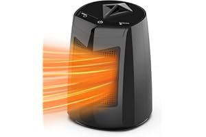 Hihhy Heizlüfter, Heizlüfter Energiesparend leise mit 3 Modi Elektroheizung, 800W Mini Keramik Heizlüfter, Heizung Elektrisch mit Überhitzungs und Kippschutz für Bad, Schlafzimmer, Büro