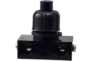 MWMS Interruttore a pressione da incasso con contatti a vite per lampade e dispositivi 250 V 2 A, nero