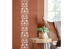 壁涂鸥 BACKGROUNDTURNOVER Plantillas clásicas retro vintage de 30 cm para paredes en la pared plantillas para pintar decoración muebles pintura tamaño plantilla reutilizable patrones de yeso refrigerador